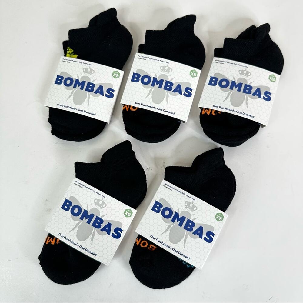 NEW Bombas Black Ankle Socks XS Sock Tech Honeycomb Arch Support Cushioned